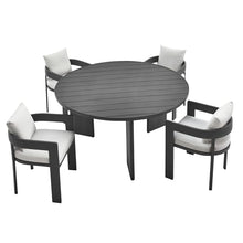 Modway Tahoe 5-Piece Outdoor Dining Set Gray White