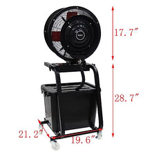 HayWHNKN Oscillating Misting Cooling Spray Fan Industrial Electric Misting Fan Humidification and Watering 16inch Portable Misting Fan 40L Water Tank