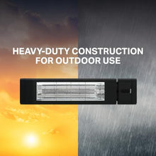 Stelpro Vivio Infrared Patio Heater, Outdoor & Indoor Use, IP65 Water-Resistant, Remote Control, Carbon Filament Lamp, Durable Aluminum Build, Black Finish (3000W)