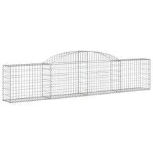Arched Gabion Baskets 3 pcs 118.1"x11.8"x23.6"/31.5" Galvanized Iron White Black Other