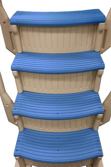 Confer Plastics Drop in Above Ground Pool Step with Blue Treads