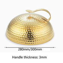 FMOPQ Cheese Melting Dome 11 inch /11.8 inch Heavy-duty Metal Round Basting with Handle for Indoor/Outdoor Grilling Flat Top Cast Iron Steam Cove (Color : A Size : 300mm) (B 300mm)