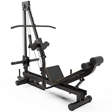 Synergee Leg Press Machine with LAT Pull Down Attachment Black