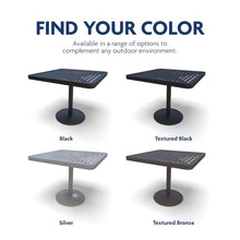 Wabash Valley Hanna Slat Square Outdoor Dining Table - Textured Black