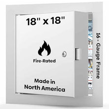 Best 18" x 18" Fire-Rated Insulated Metal Access Door, 2" Thick Insulation Access Panel for Drywall/Ceilings, 16-Gauge Mounting Frame, 20-Gauge Drywall Panel with 1" Flange, BA-FW-5050