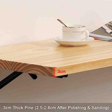 Balcony Bar Table, Out/Indoor Folding Hanging Table Balcony Railing Table Wall-Mounted Side Deck Tables Aluminum Alloy Hanging Modern Household Bar Tables, Height Adjusted (Wood Color 100 * 30Cm)