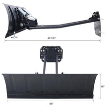 AMZOSS Universal Snow Plow Kit, ATV UTV Plow System, Steel Blade Complete Universal Mount Package, Adjustment Angle,55in