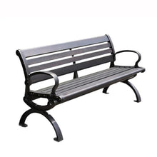 yinxx240708 Heavy-Duty Outdoor Benchs Garden Bench,Outdoor Benches,Iron Steel Frame Patio Benchs with Backrest Armrests for Lawn Yard Porch Work Entryway Slatted Seat for Park, Yard & Porch(Medium)