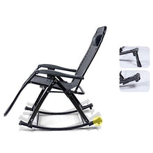 CUTPOIY Zero Gravity Portable Outdoor Indoor Patio Seating Garden Rocking Chair Folding Lounge Chairs Adjustable Backrest Reclining Chair Poolside Steel Frame, A+Cushion a