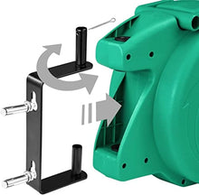CFDZCP Wall Mounted Automatic Garden Hose Holder， 10/20m Green Shock Resistant Housing ，Outside Water Pipe Rack Winding Tool for Garden, Lawn, Farm(20m)