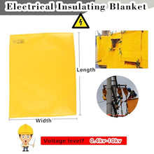 Insulating Blanket for Electrical Work, High Voltage Insulating Blanket for Substation Field Generator Room, Outdoor EVA Resin Insulation Protection Cover, Clips(10KV - 100x200cm(39.4x78.7in))