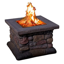 Fire Pit Outdoor Garden Terrace Square Brazier, fire Pit Table with Barbecue Grill, Courtyard Wood fire Pit