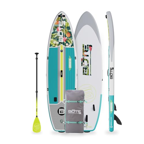 BOTE 11' FT 6" Breeze Aero Inflatable Stand Up Paddle Board Native Floral Cuda