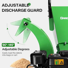GARDENBEAUT S3 Wood Chipper Shredder, 7HP 212cc Gas Powered Heavy Duty, 3" Max Wood Diameter Capacity, 15: 1 Reduction Ratio, Easy Assembly, 1-Year Warranty After Product Registration