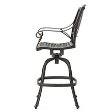 Christopher Knight Home Alfresco Outdoor Bronze Finished Cast Aluminum Barstools, 2-Pcs Set, Bronze