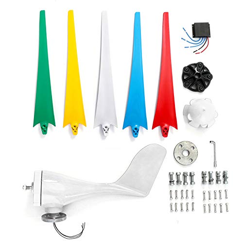 8000W AC Permanent Wind Turbines Generator 12/24/48V W/Controller 5-Nylon Blades Household Power Generator for Solar Streetlight 12v 8000w (12v 6000w)