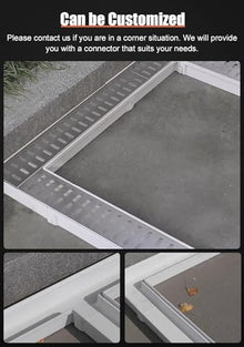 GJMDCMA 20cm/25cm Wide Drainage Channel System, Shower Bathroom Floor Drain Sink, Outdoor French Drain Kit for Yard, Deck, Garden, Sidewalk(Size:25x25cm(9.8"x9.8"))