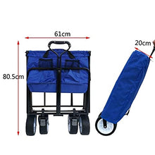 OTQEFTN Folding Wagon Folding Wagon Garden Cart Foldable Garden Trolley Beach Wagon Pull Wagon Hand Cart Folding Trolley Outdoor Camping Handling Portable Push-Pull Truck