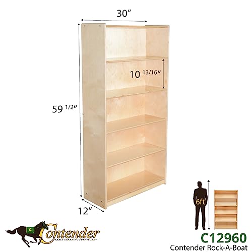 Contender 4-Shelf Baltic Birch Book Shelf Natural