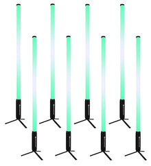 Rockville 8X Rock Saber Black Rechargeable DJ/Stage Pixel Tube Lights
