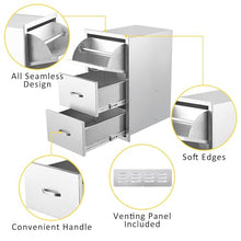 Aptliton 304 Stainless Steel Outdoor Kitchen Access Drawers