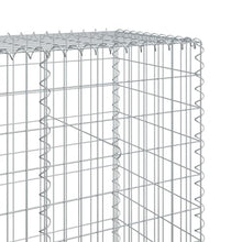 vidaXL Gabion Basket with Cover - Galvanized Iron Outdoor Decorative Retaining Wall Cage, 275.6"x19.7"x78.7"