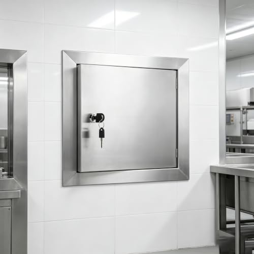 Lockable Stainless Steel Metal Universal Access Door, Outdoor Kitchen