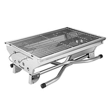 Outdoor Stainless Steel Charcoal Grill Barbecue Tool Portable Free Installation Handle Folding BBQ Cooking Grid for Park