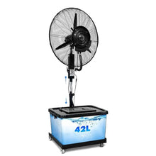 CUTPOIY 42L Industrial Misting Fan – 3 Speeds, 90° Oscillation, Adjustable Height 160-200cm, Outdoor Cooling for Patio, Workshop, Greenhouse, 75cm/29.5in