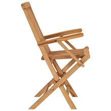 RJPLMFV Folding Patio Chairs 6 pcs Solid Teak Wood Outdoor Chairs Balcony Chair Deck Chairs for Gardens, courtyards