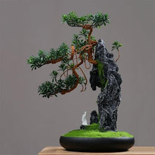 YXIANG56Q Fake Plants Living Room Decorative Plants Simulation Desktop Feng Shui Ornaments Green Bonsai High-grade Interior Decoration Simulation Tree Bonsai Tree, yuqing2022