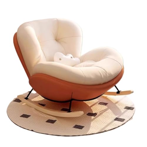 YUQKAI Shaking Chair Living Room Balcony Leisure Chair Home Bedroom Lazy Single Sofa Lunch Chair Cuddle Chair