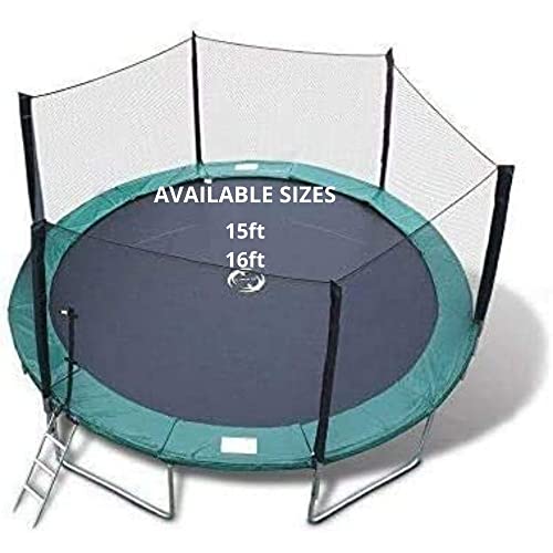 Galactic Xtreme 15 ft Round Trampoline with Net Black and Green