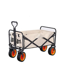 WAFEOGK Outdoor Utility Wagon 8" Wheel Portable Camping Cart Garden Shop Sport Beach Hand Trolley Bearing 120 kg(D)