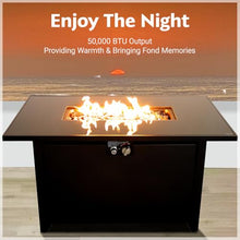 Outdoor Fire Pit Table with Steel Construction and Lid for Patio Use