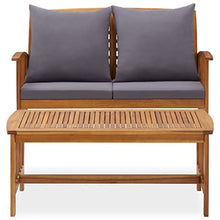 YNGBHFNOP Ensemble Salon de Jardin en Acacia Massif Gris Anthracite avec Finition Huilée, 5 Pièces Confortable et Élégant Pour Terrasse, Balcon ou Jardin, Meuble d'Extérieur Résistant aux Intempéries