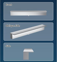 Pond Waterfall Spillway Nozzle, Customizable Pool Waterfall Fountain, Stainless Steel Water Feature Spray
