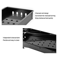 TEmkin Portable BBQ Grill Black Portable Barbecue Smoker Grill BBQ for Outdoor Cooking Camping Hiking Party Cold Rolled Iron Charcoal Grill Set,34.3"×7.9"×14.4" BBQ Grill Utensils for Bar