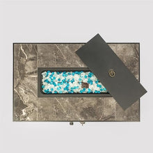 Luxurious Outdoor Rectangular Propane Fire Pit Table –Ceramic Tile Tabletop,Stainless Steel Burner, Electronic Pulse Ignition – Heats 11 Sq.Ft with 40,000 BTU Output (Cover+Table)