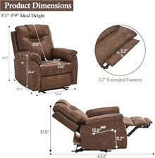 UOPYNE Oversized Power Lift Recliner Chair for Seniors with Heat and Massage, Large Leather Electric Reclining Sofa with Remote Control, USB Charging Port and Side Storage Pockets