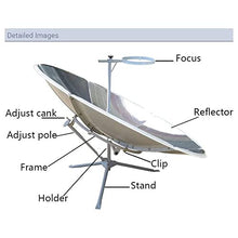 Portable BBQ Solar Grill,Solar Oven Portable Stove,Portable Parabolic Solar Cooker,Stove Oven Smoke Free Food Grade, Backpacking & Hiking,for Fast Cooking Camping, Hiking