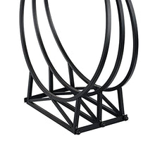 Firewood Storage Rack Firewood Rack Round Log Cradle Stacking Log Hoop Firewood Rack Fireplace Wood Storage Holder Indoor/Outdoor for Outdoors (Color : Black, Size : 80X90X25cm) (Black 80X90X25cm)
