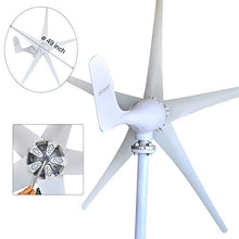 Pikasola Wind Turbine Generator Kit 400W 12V with 5 Blade, with Charge Controller, Wind Power Generator for Marine, RV, Home, Windmill Generator Suit for Hybrid Solar Wind System