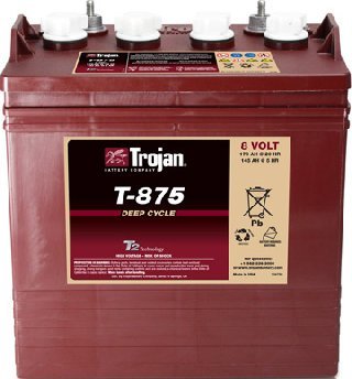 None Lot of 12 Trojan T-875 8V Golf Cart Batteries