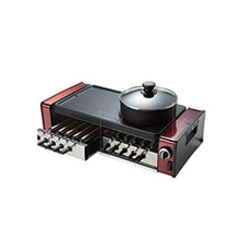 AFPSDLFJDLS Automatic Smokeless BBQ Electric Kebab Rotary Grill Stove Rotisserie Teppanyaki Barbecue Non Stick Frying Pan Skewer Griddle EU