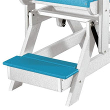 American Furniture Classics OS Home and Office Model 516ARW-K Double Balcony Height Glider with Center Table in Aruba Blue and White