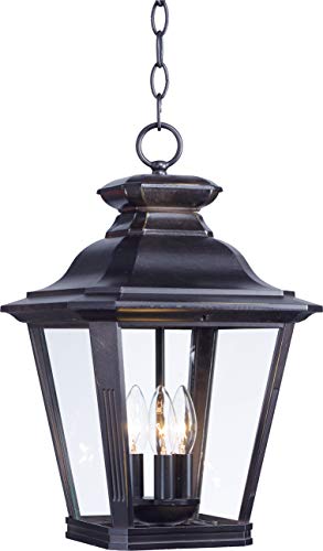 Maxim Lighting Knoxville 3-Light Pendant Light | Bronze Finish | Clear Glass Shade | Early American Kitchen Dining Pendant | 1139CLBZ