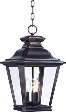 Maxim Lighting Knoxville 3-Light Pendant Light | Bronze Finish | Clear Glass Shade | Early American Kitchen Dining Pendant | 1139CLBZ
