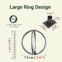 WAHHWF 8.5' Ring Rain Chain Downspout, Rainwater Collector