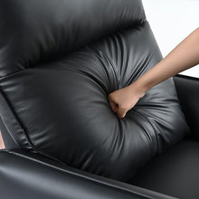 GDFStudio 270° Power Swivel Rocker Recliner Chair with USB & Type-C Ports, PU Leather Electric Glider Recliner, Upholstered Reclining Armchair with Side Pockets for Living Room, Bedroom, Black